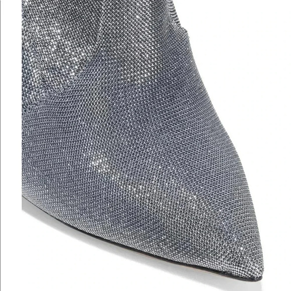 Casadei Sz 40 Silver metallic stretch sock heel boot - Picture 5 of 7